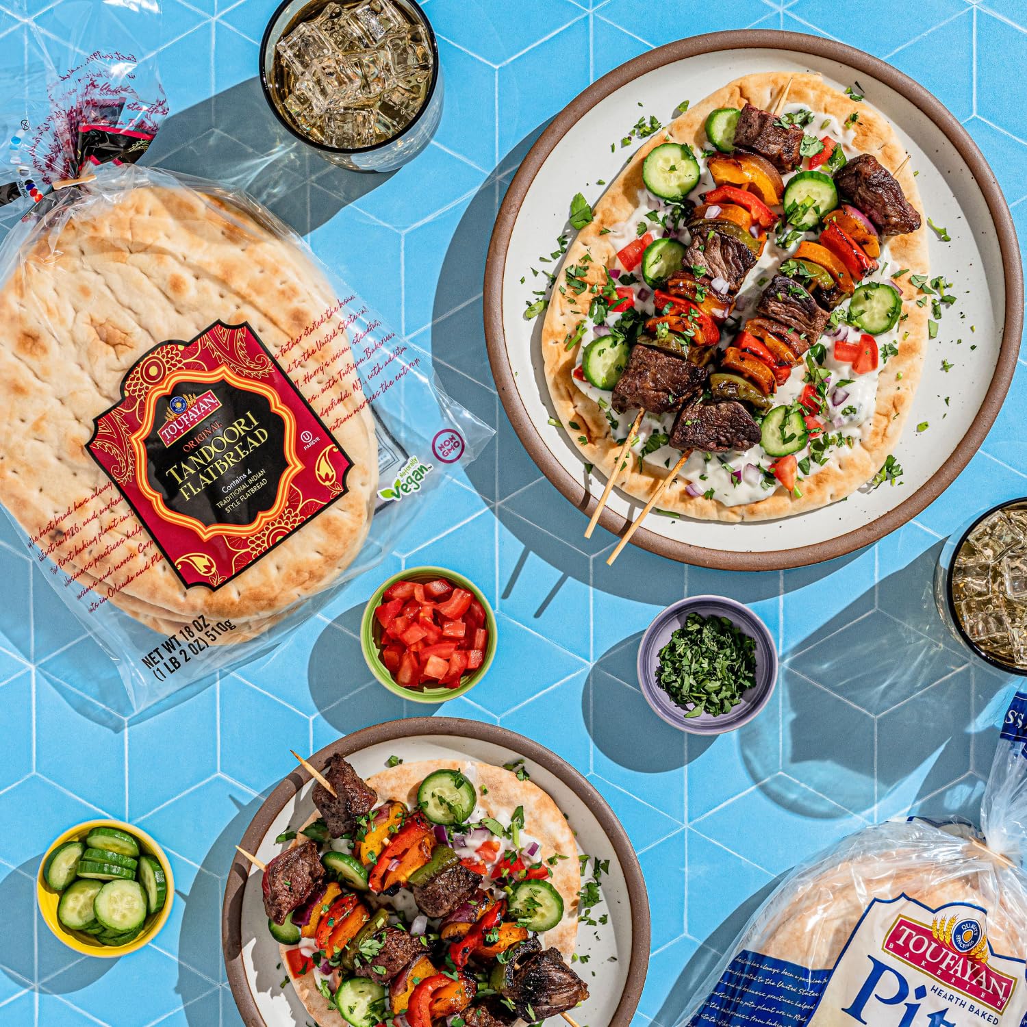 Toufayan Original Naan Tandoori  Vegano  Sin OMG  Kosher (paquete de 3, 12 panes planos en total)