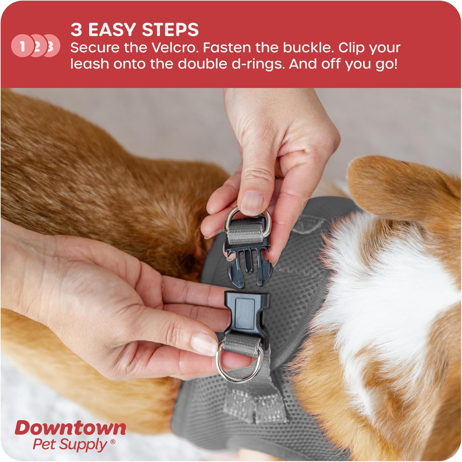 Downtown Pet Supply – Arnés ajustable para perro con chaleco acolchado, sin tirones, fácil de poner, para perros pequeños, medianos y grandes