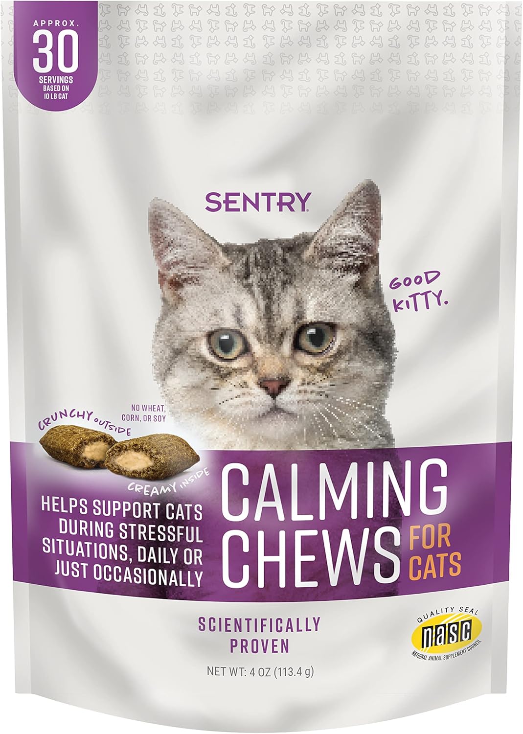 Sentry Masticables calmantes para gatos, ayuda calmante ayuda a controlar el estrés y la ansiedad, con feromonas que pueden ayudar a frenar el