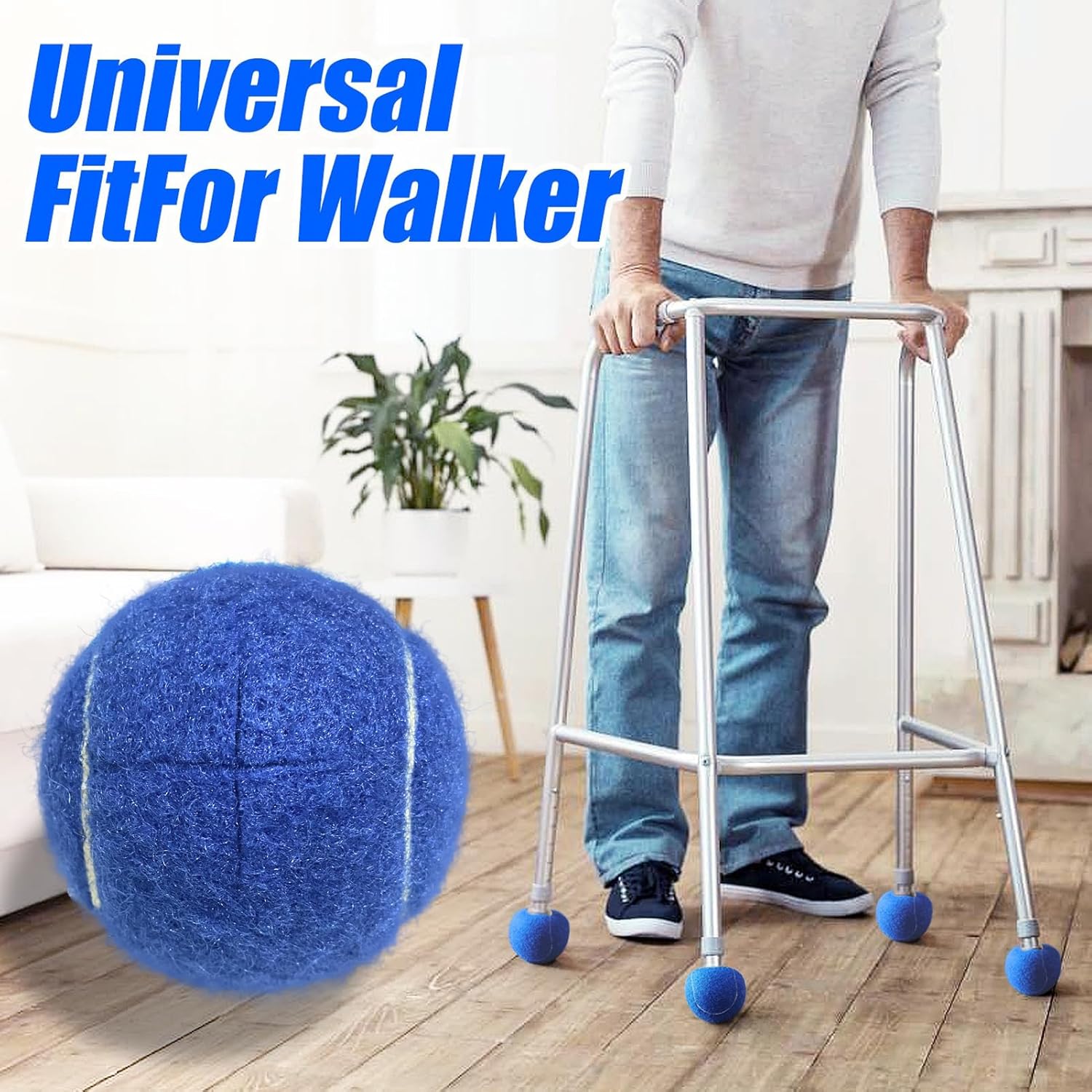 ZUJEAM Pelotas de tenis para caminantes precortadas, pelotas de tenis Walker Glide para sillas, escritorios, patas de muebles y protección del