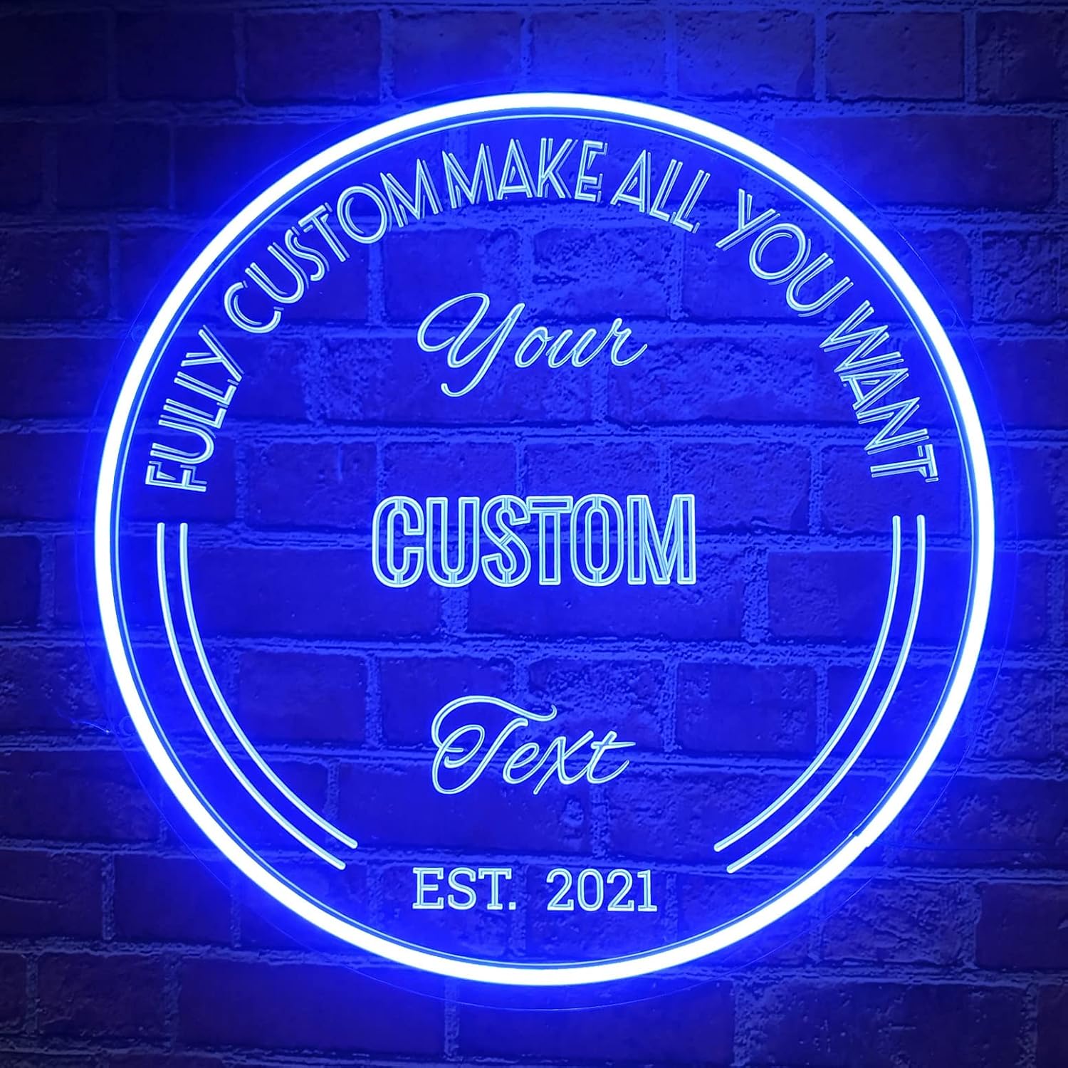 NOXTROND Letrero de neón personalizado, letrero LED personalizado con nombre, logotipo, decoración de pared alimentada por USB, para el hogar,