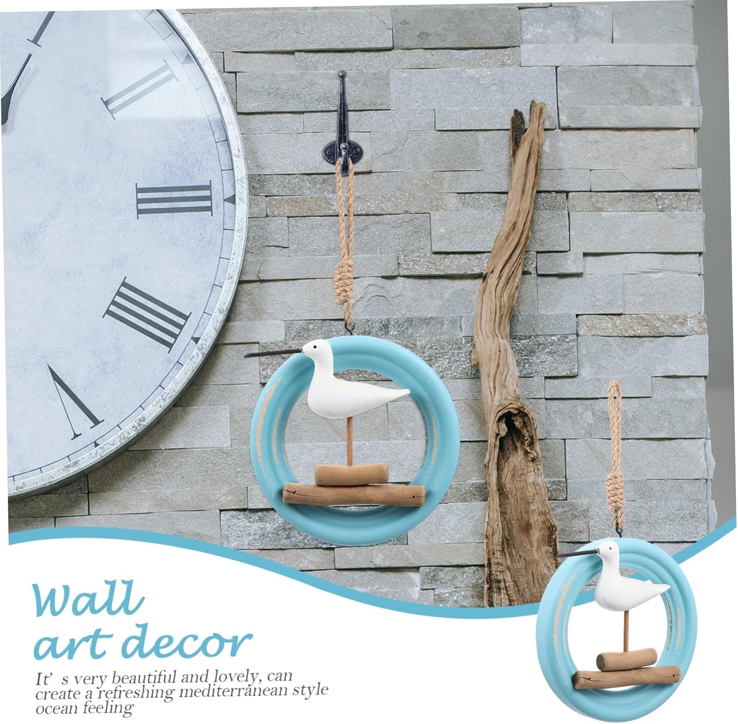 Abaodam 2pcs Seabird Pendant Home Décor Wall Sticker Decor Nautical Bird Wall Sculpture Hanging Seagull Wall Decor Coastal Wall Decorations Coastal