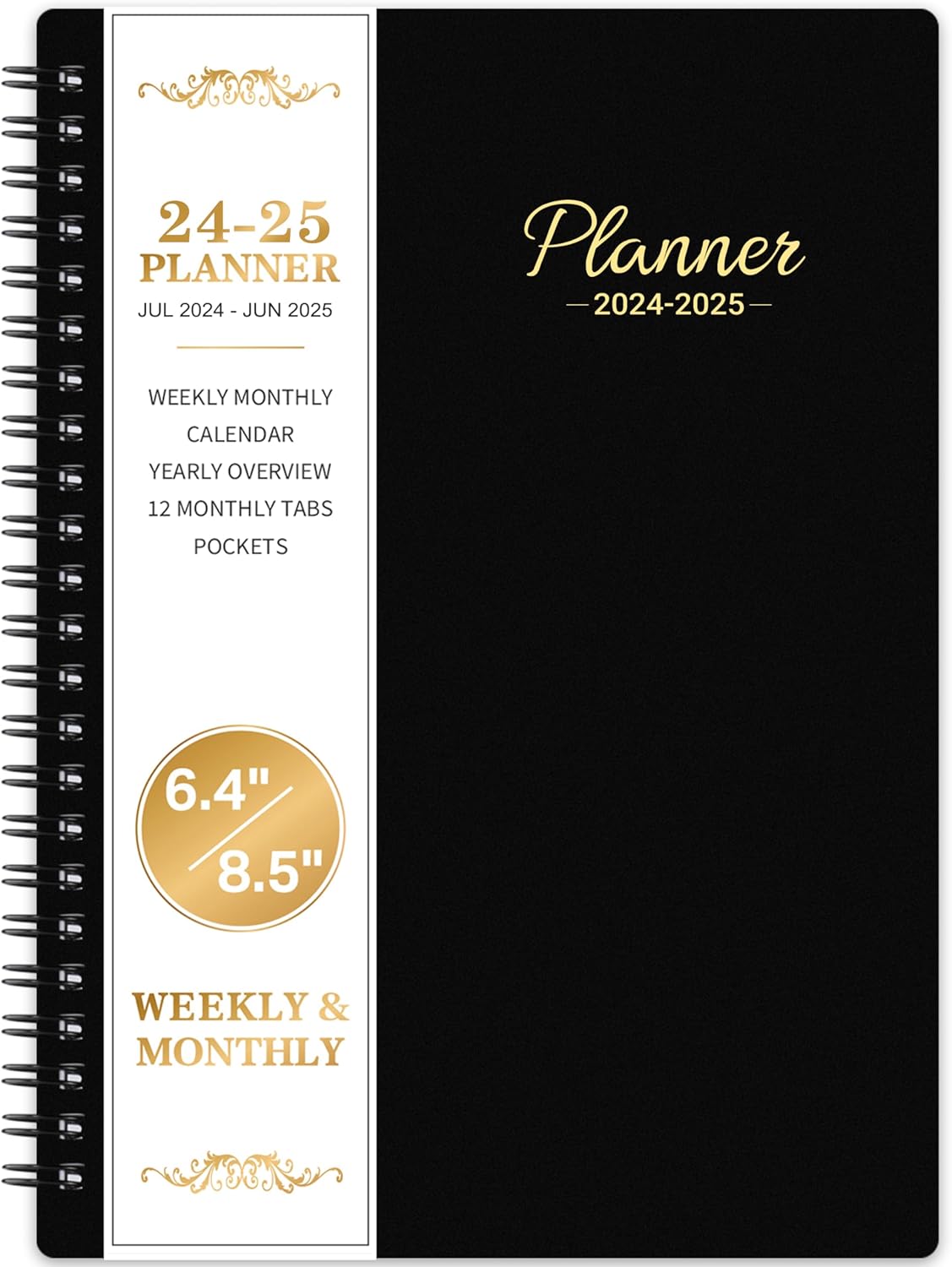 Agenda académica 2024-2025  Agenda semanal y mensual 2024-2025, julio 2024  junio 2025, planificador calendario, 6.4 x 8.5 pulgadas con cubierta