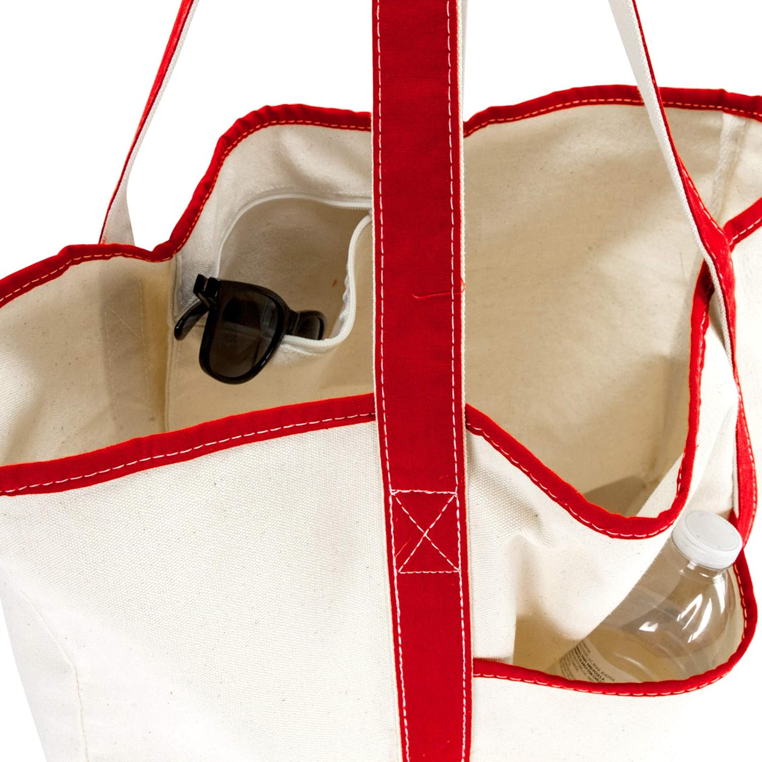 Bolsa de mano de lujo con parte superior abierta de 22 pulgadas con bolsillo exterior