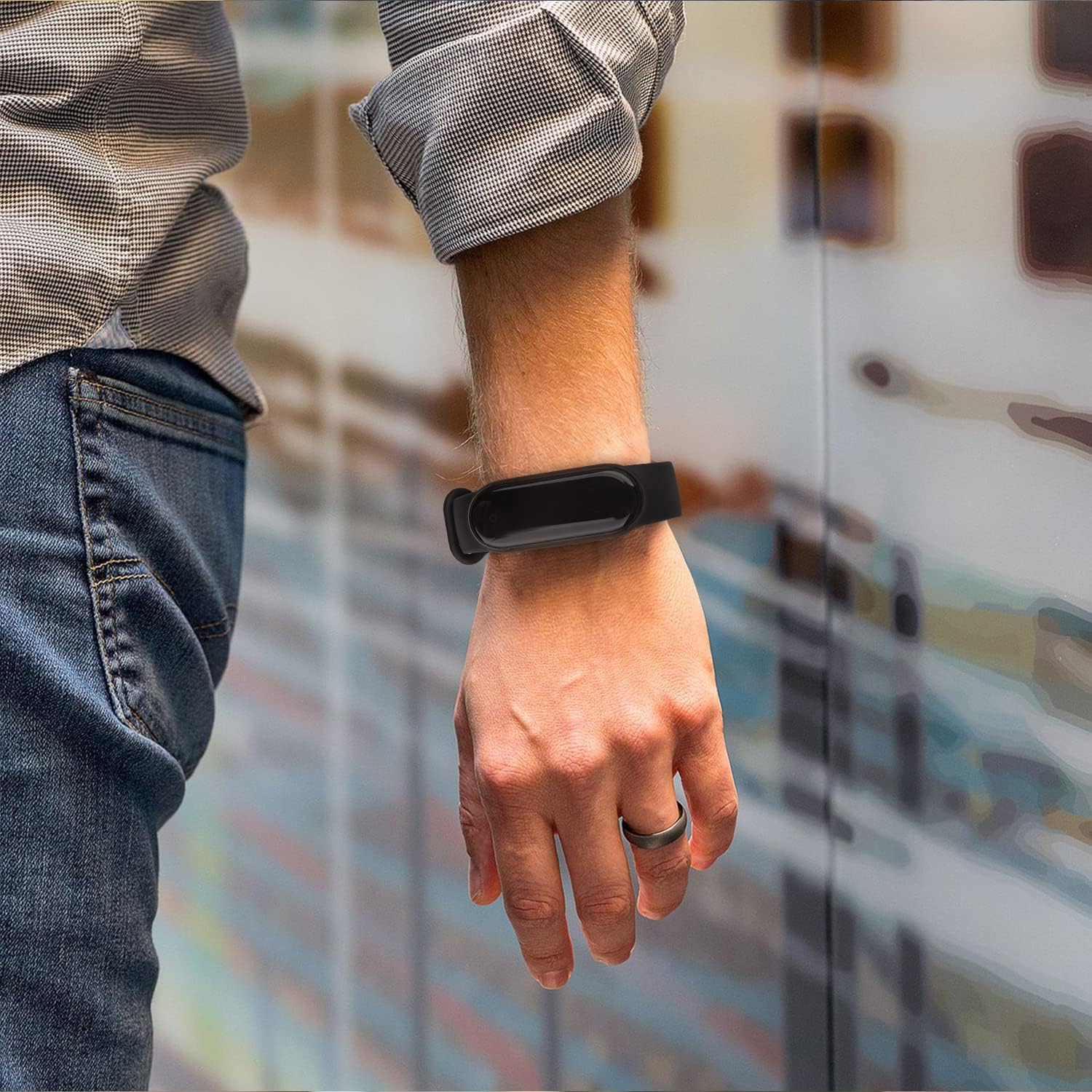 Wanme Bandas para Amazfit Band 5 correas de repuesto para mujeres y hombres, paquete de 2 correas deportivas de silicona compatibles con Amazfit