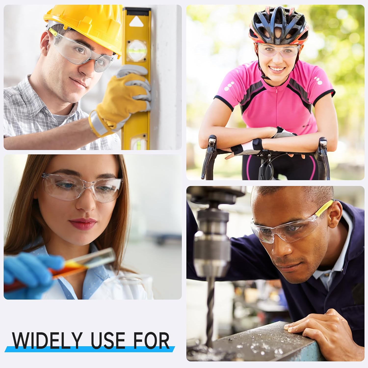 Anteojos de seguridad para hombres y mujeres, ANSI Z87.1, gafas de seguridad a granel con protección UV, resistentes a los arañazos