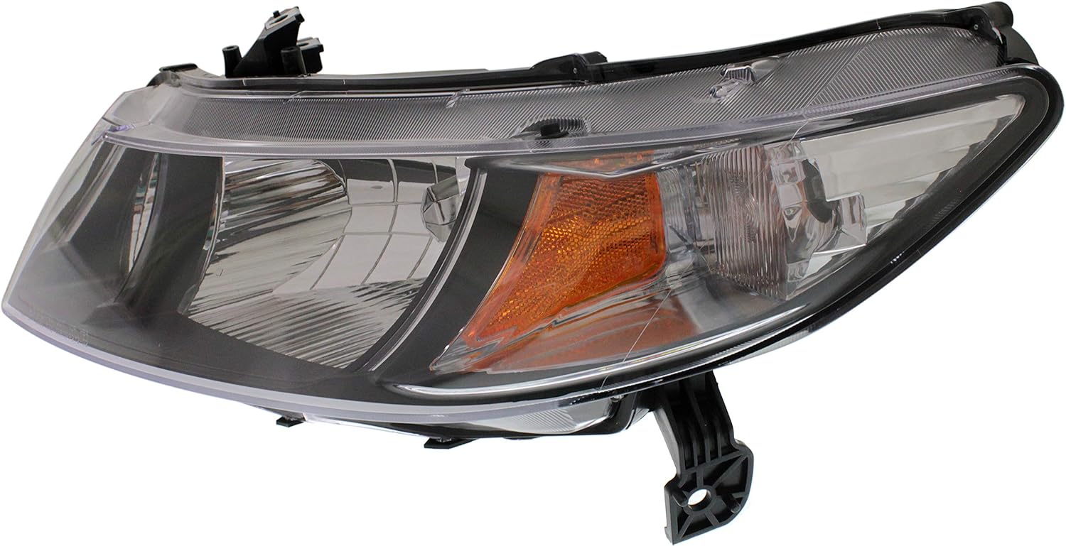Evan-Fischer – Lente y carcasa para faros delanteros compatibles con Honda Civic 2010-2011 Halogen Coupe lado del conductor