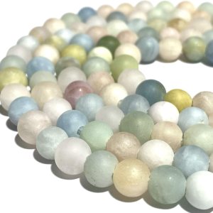 ABCGEMS (agujero grande de 0.079 pulgadas, mate, no encerado) cuentas de morganita africana (tamaño de agujero consistente, perfecto para usar ABCGEMS (agujero grande de 0.079 pulgadas, mate, no encerado) cuentas de morganita africana (tamaño de agujero consistente, perfecto para usar