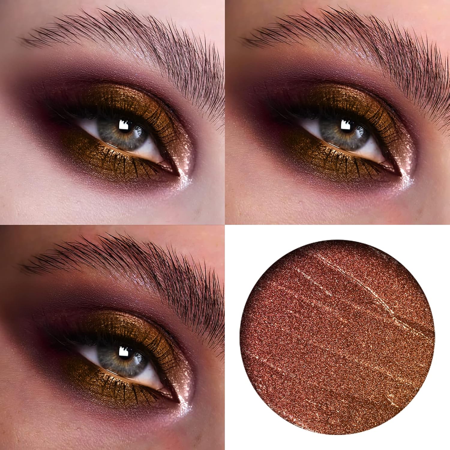 FOCALLURE Sombra de ojos crema camaleón, sombras de ojos cremosas que cambian de color intenso, altamente pigmentadas metálicas, brillantes,