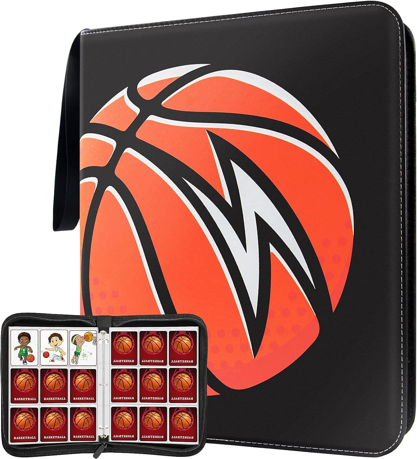 TONESPAC900 – Carpeta de 9 bolsillos compatible con tarjetas de baloncesto, tarjetas de fútbol, tarjetas deportivas, para tarjetas intercambiables,