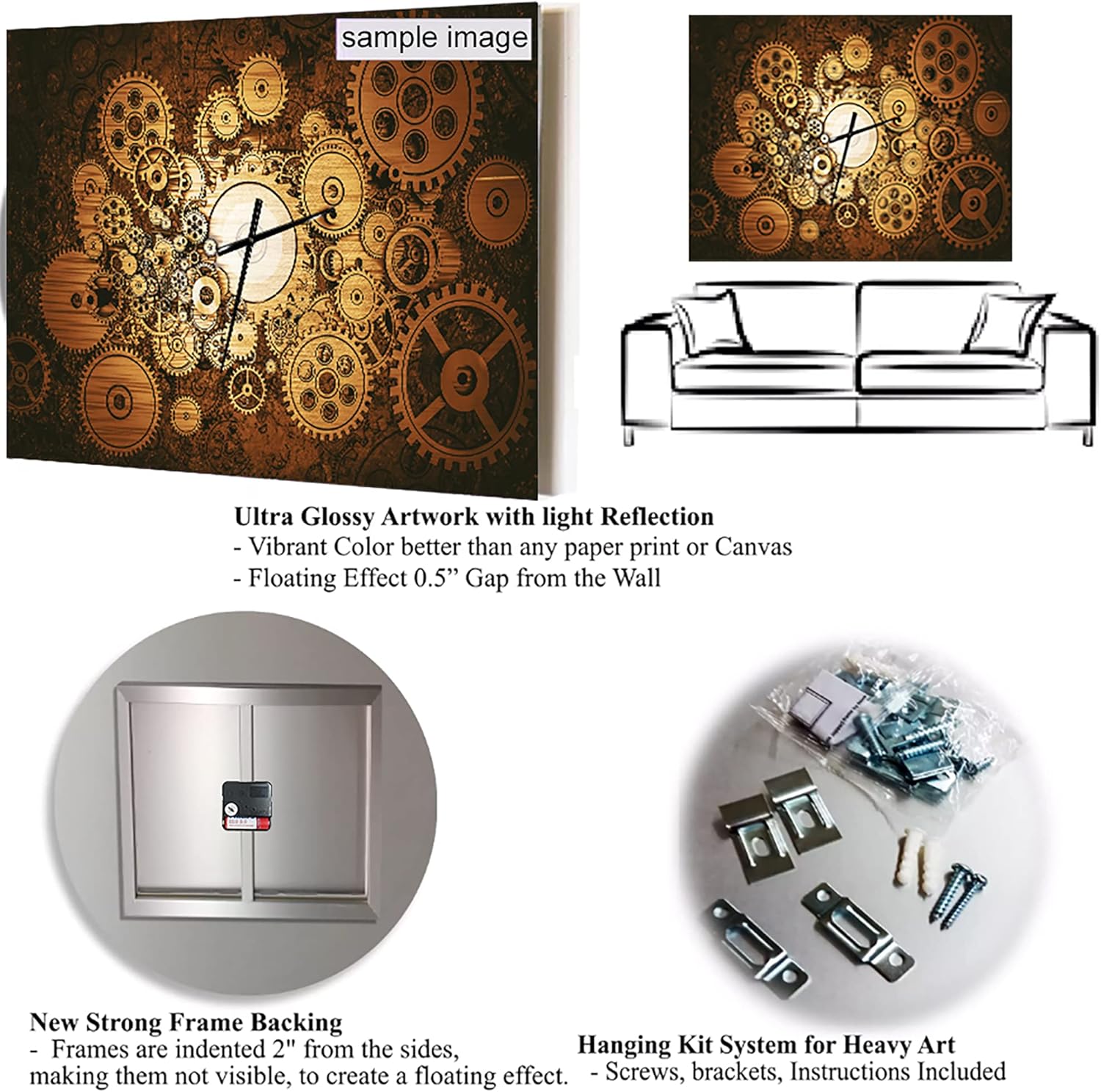 Reloj de pared moderno con diseño de ágata, para el hogar, dormitorio, baño, oficina, sala de estar