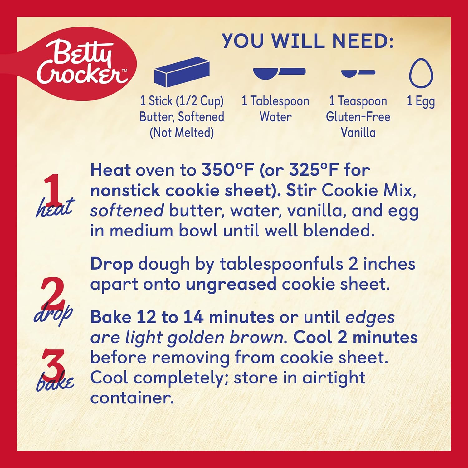 Betty Crocker Mezcla de galletas con chispas de chocolate sin gluten, 19 onzas (paquete de 6)