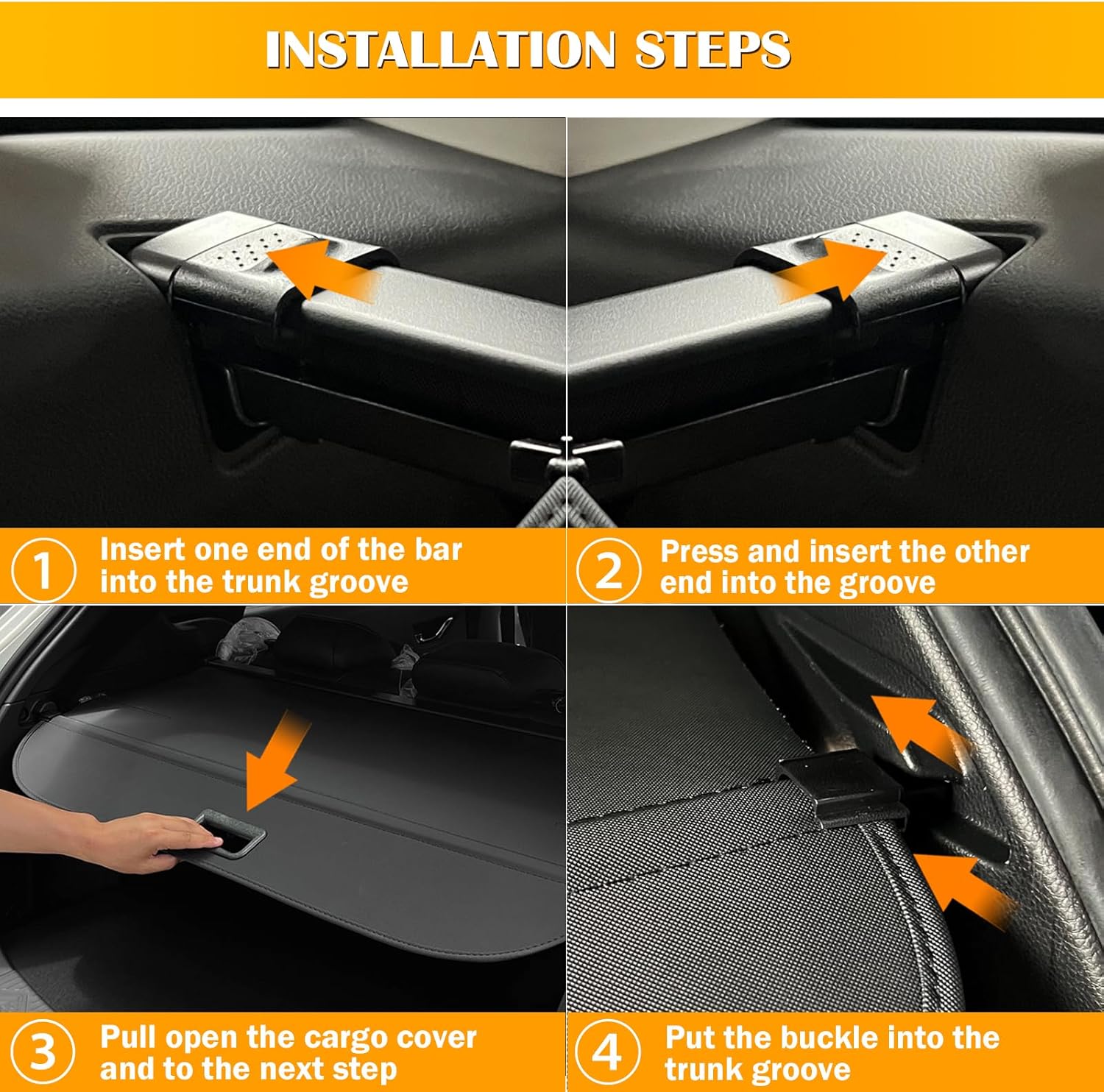 Cubierta de carga para Mazda CX-50 2023 2024, cubierta trasera retráctil mejorada compatible con Mazda CX-50, cubierta de seguridad para maletero,