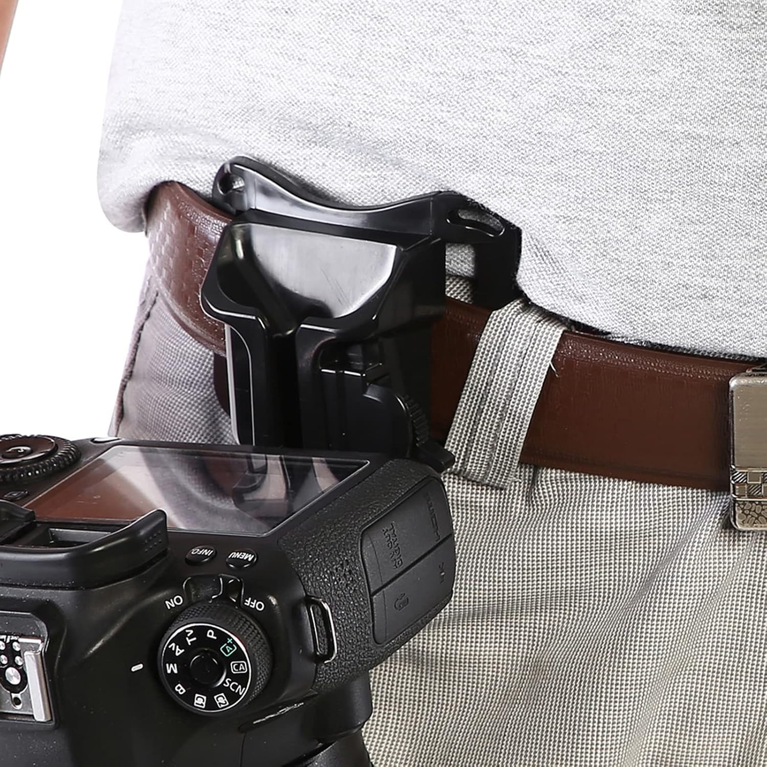 Diyeeni 1Pc Camera Hanger 14in Screw Mount Quick Release Waist Belt Buckle Holder