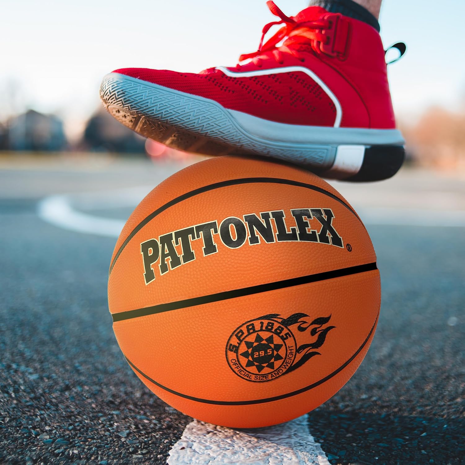 Balón de baloncesto de goma para interiores y exteriores, tamaño oficial, 29.5 pulgadas, 28.5 pulgadas, 27.5 pulgadas, con inflador, para niños,