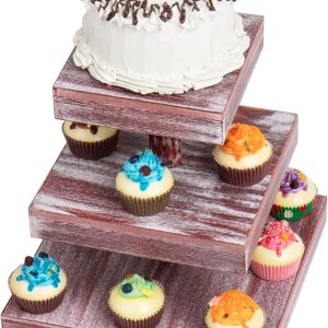 Mind Reader Soporte para cupcakes, bandeja escalonada, exhibición de mesa de postre, torre de cocina, madera, 11.75 pulgadas de largo x 11.75 Mind Reader Soporte para cupcakes, bandeja escalonada, exhibición de mesa de postre, torre de cocina, madera, 11.75 pulgadas de largo x 11.75