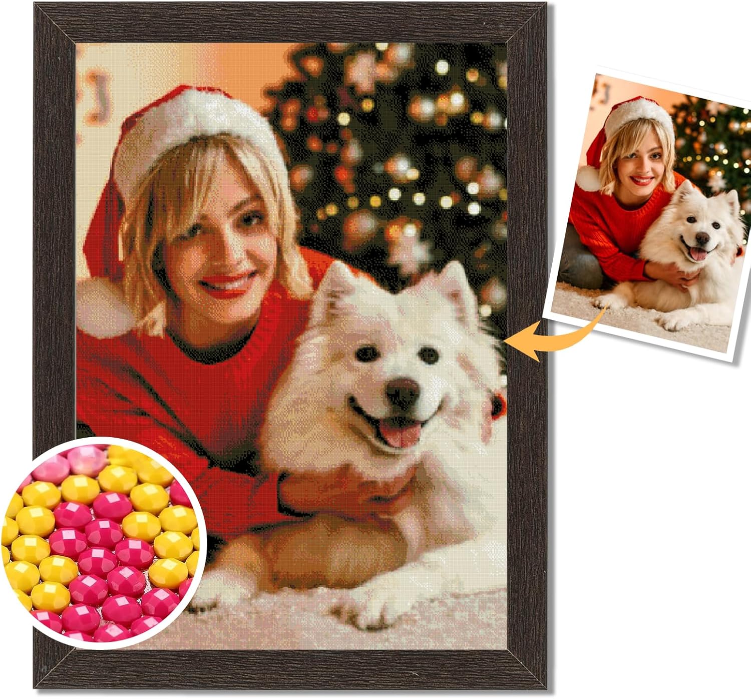 Kits de pintura de diamantes personalizados para adultos, arte de diamantes 5D personalizado de taladro completo, personaliza tu propio arte