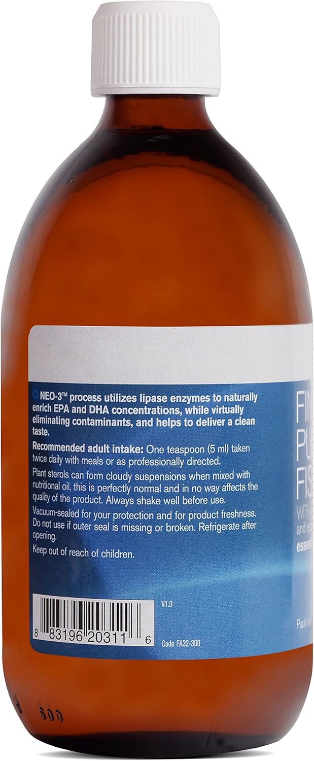 Pharmax Aceite de pescado puro Finest  con esteroles vegetales y aceite esencial de naranja para apoyar una salud cardiovascular óptima  10.1 onzas