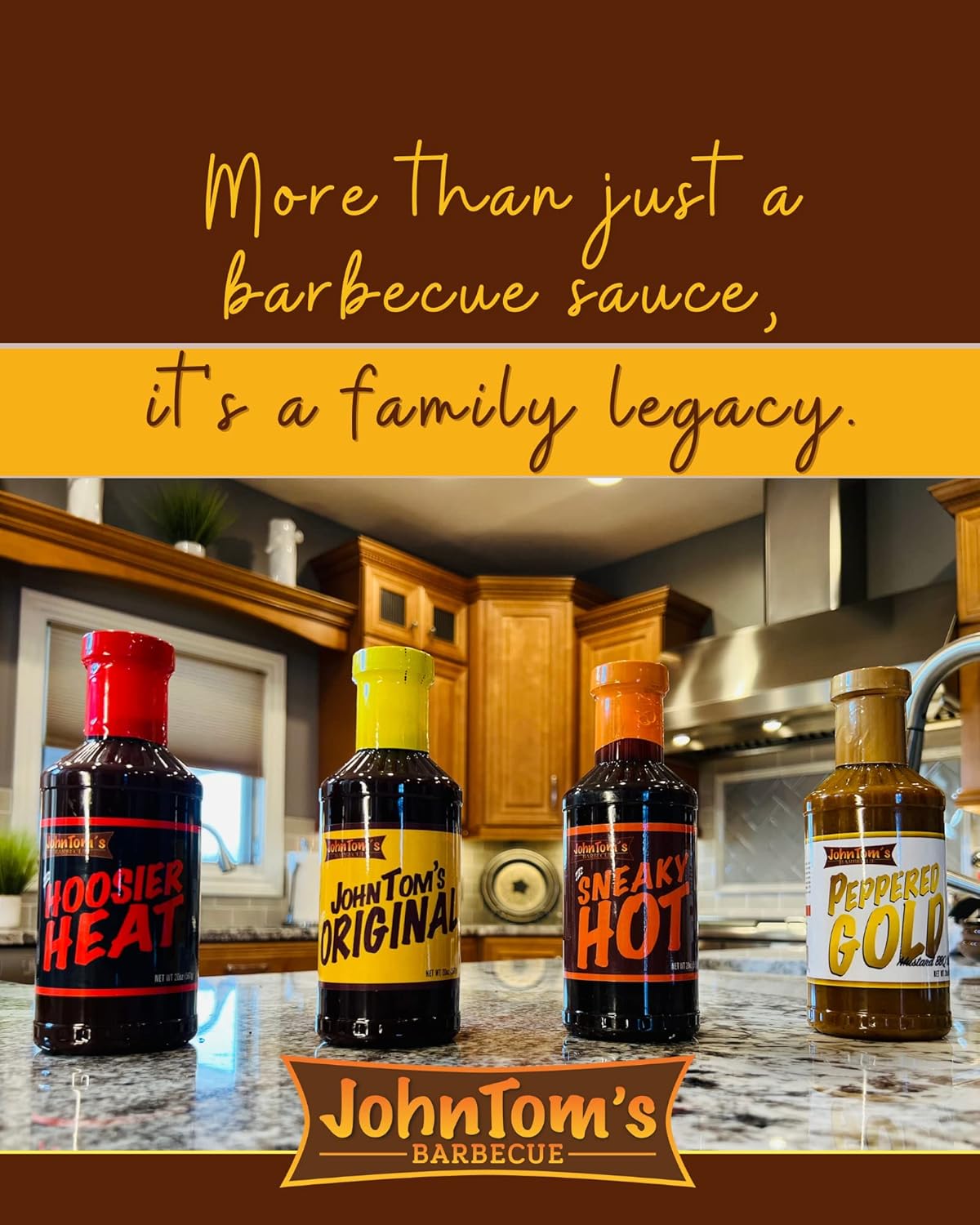JohnTom’s Barbecue Salsa dorada con pimienta  Salsa gourmet BBQ de 20 oz. Botella  Hecha con todos los ingredientes naturales. Bueno como adobo de