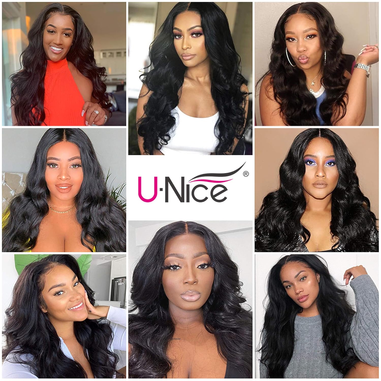 Unice – Cabello ondulado brasileño 8A, cabello virgen, 3unidades, extensiones tejidas de 100% cabello humano, color natural, 3.3 a 3.5onzas (95 a