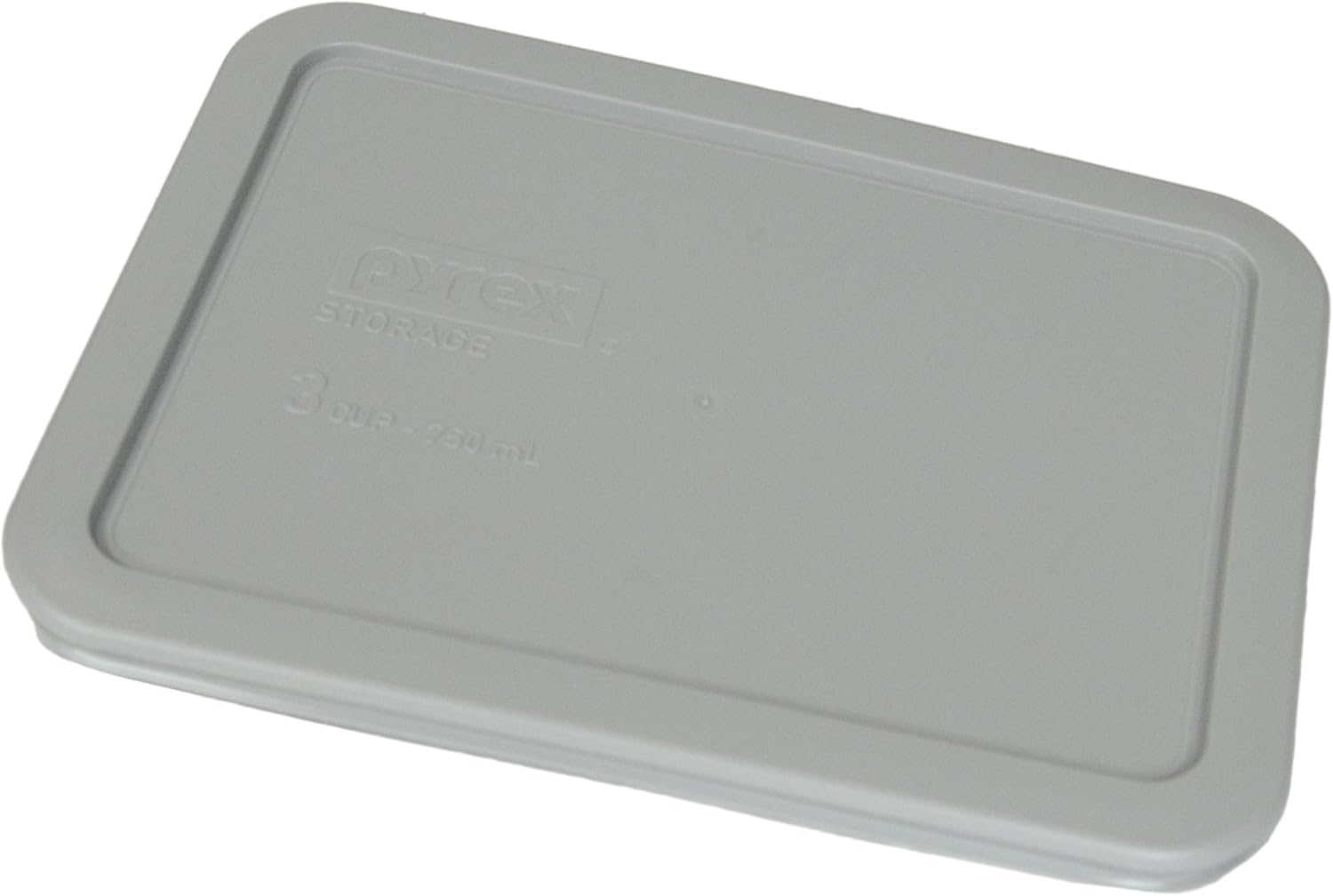 Pyrex Rectangular 3 tazas (25.4 fl oz) Cubierta de almacenamiento de plástico (2, gris)