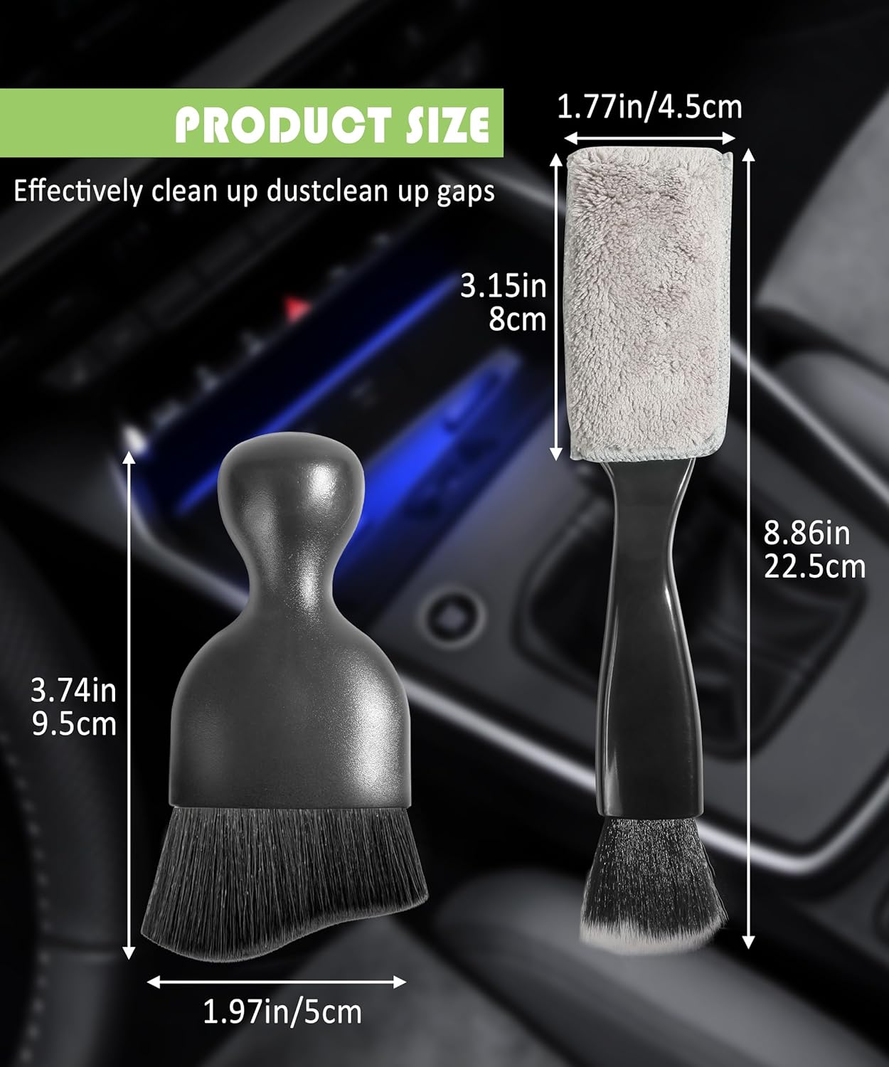 Cepillo de detalles de coche, kit de limpieza de interiores para automóvil, cepillos de detallado de automóvil, herramienta de limpieza de coche,