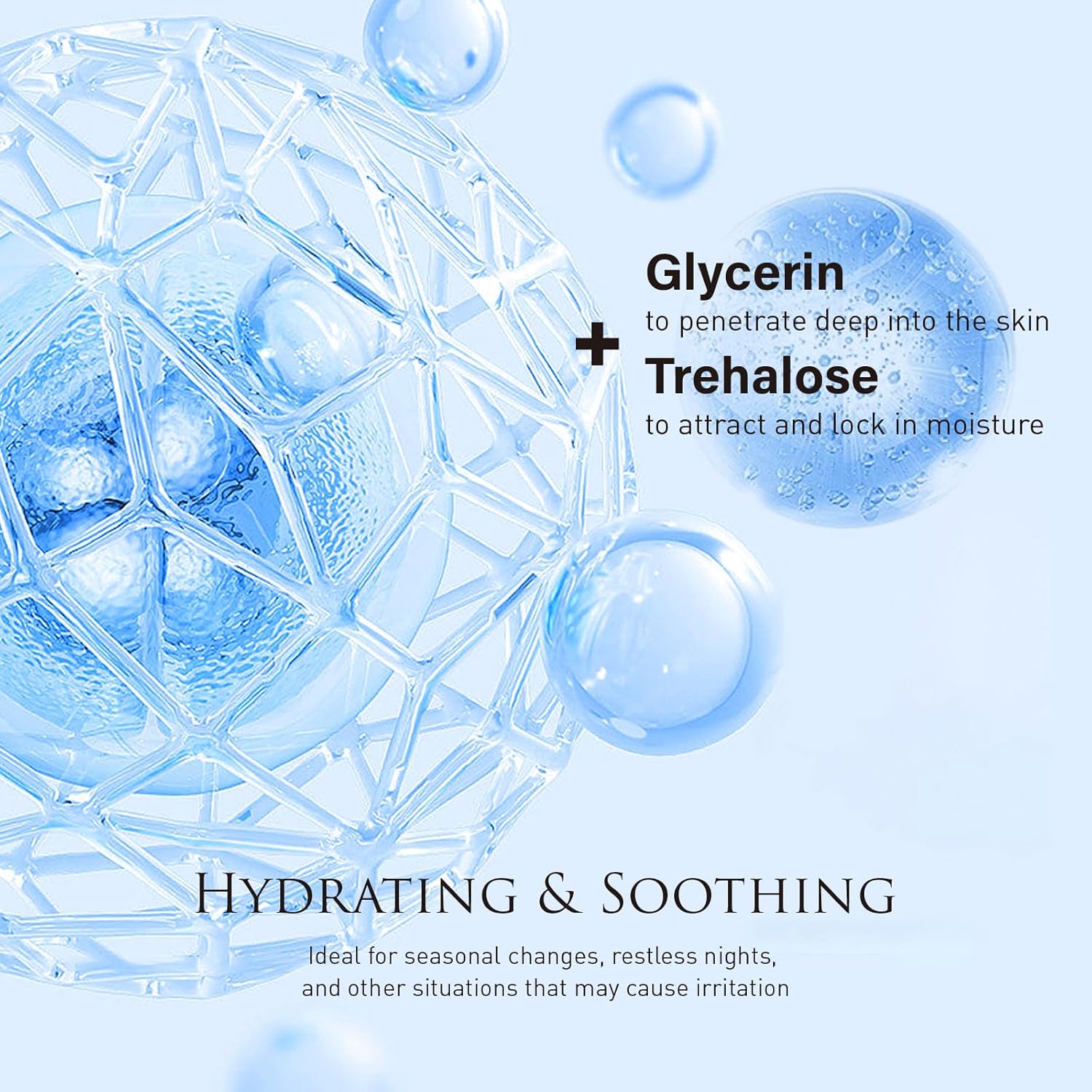 GELLÉ FRÈRES – Suero de escualano para la cara, calmante reparador de enrojecimiento, suero facial hidratante fortalece la barrera suavizante,