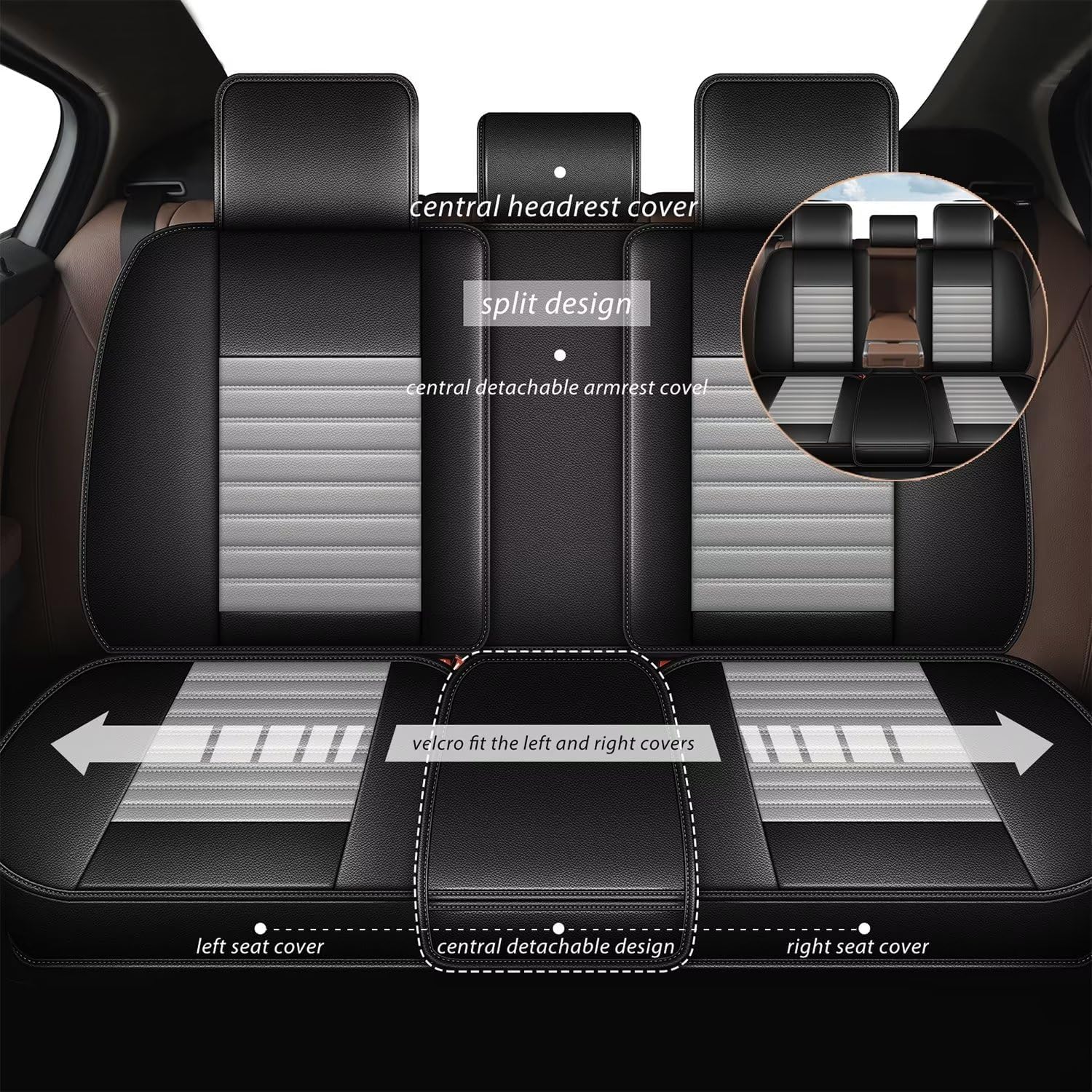 Fundas de asiento de automóvil para Hyundai Santa Fe 2007-2024, juego completo de 5 asientos, impermeable, de piel sintética, protector de cojín