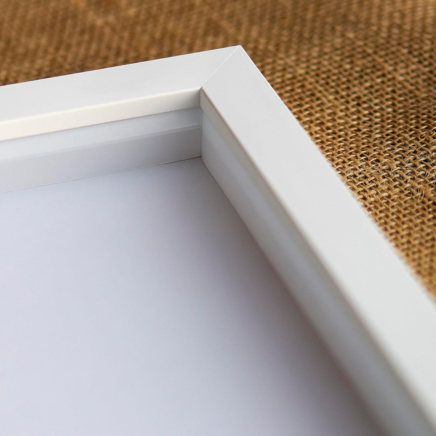 Caja de sombra de 6 x 18 pulgadas, marco contemporáneo de color blanco, marco de caja de sombras, tamaño interior de 6 x 18 x 1 pulgadas de