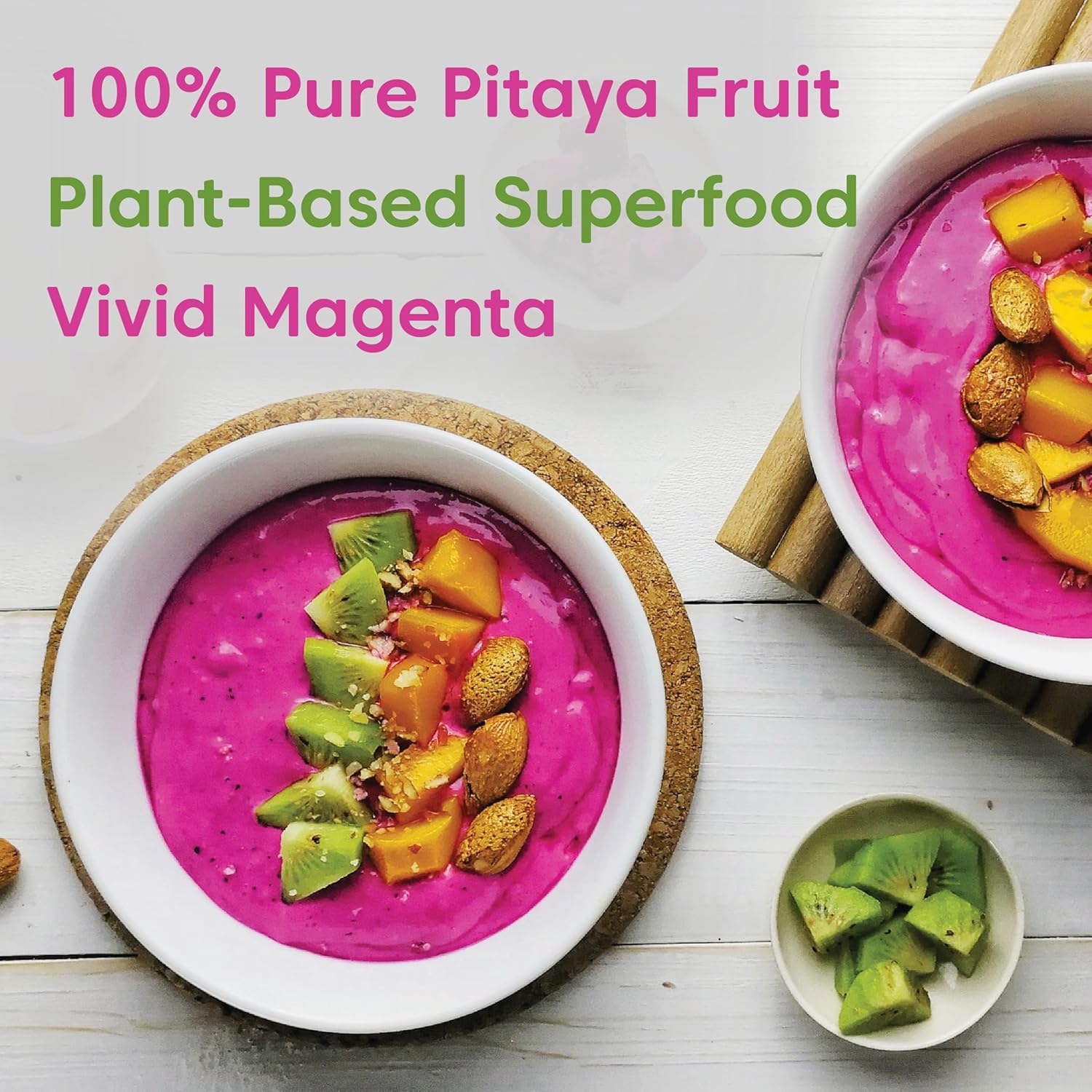 Wilderness Poets Polvo de fruta de dragón liofilizado – Pitahaya rosa (32 onzas)