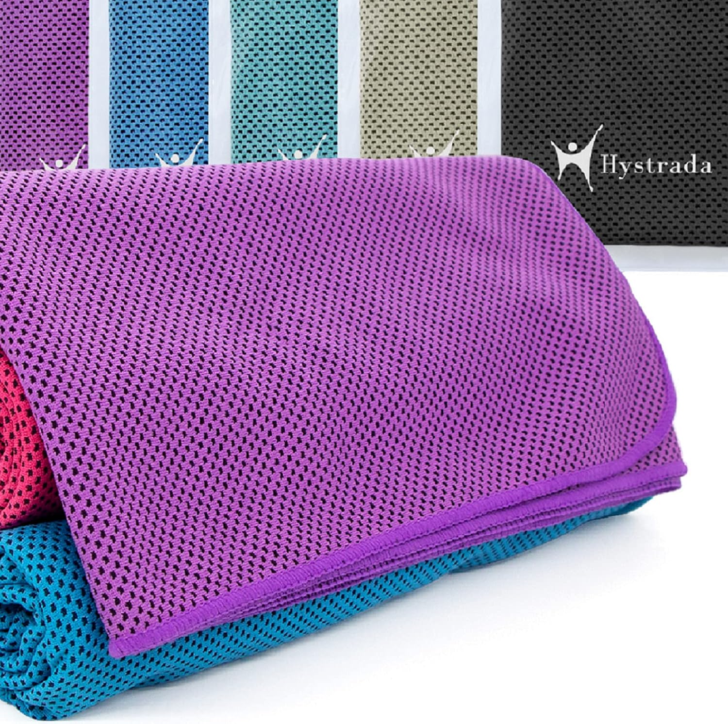 Paquete de 8 toallas refrescantes (40 x 12), toalla de hielo, microfibra, suave y transpirable, toalla fría que se mantiene fresca para yoga,