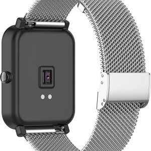 Chofit Correa de malla metálica de acero inoxidable compatible con Amzhero IDW13IDW16IDW19Runfit-2 correas de reloj para mujeres y hombres, correa Chofit Correa de malla metálica de acero inoxidable compatible con Amzhero IDW13IDW16IDW19Runfit-2 correas de reloj para mujeres y hombres, correa