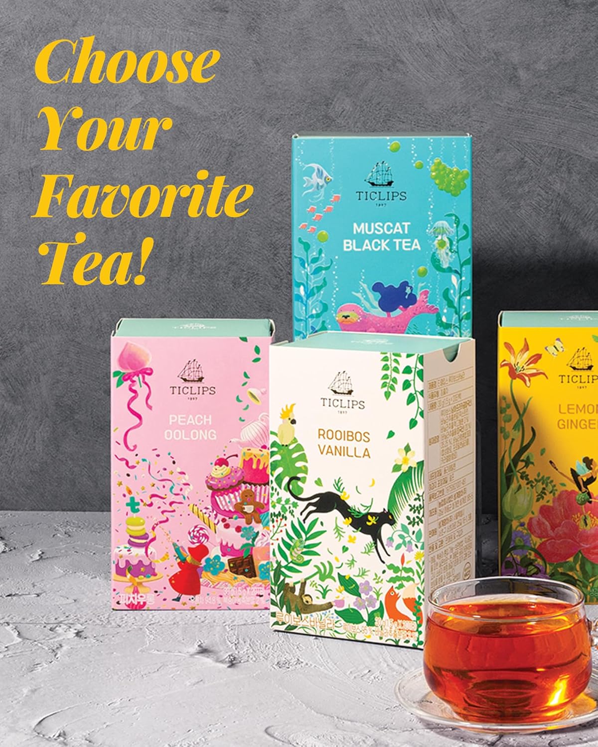 Ssanggye TICLIPS – Té Earl Grey de 0.05 oz x 20 TB Té mezclado de alta calidad, sabor delicado, té negro, bergamota, mezcla de hierbas, aroma dulce