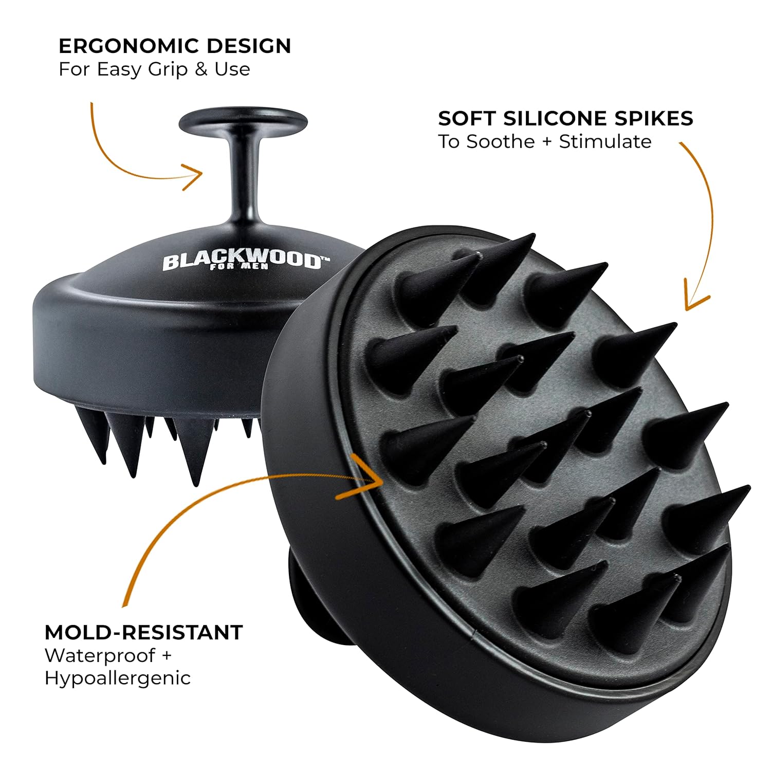 BLACKWOOD FOR MEN Paquete de cuidado del cabello Champú Hidratante Hydroblast (17 oz), Acondicionador Hidratante HydroBlast (4.59 oz), y masajeador