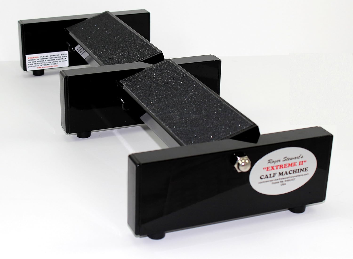 Roger Stewart Extreme Calf Machine II – Negro (elevación de pantorrillas, estiramiento de pantorrillas)