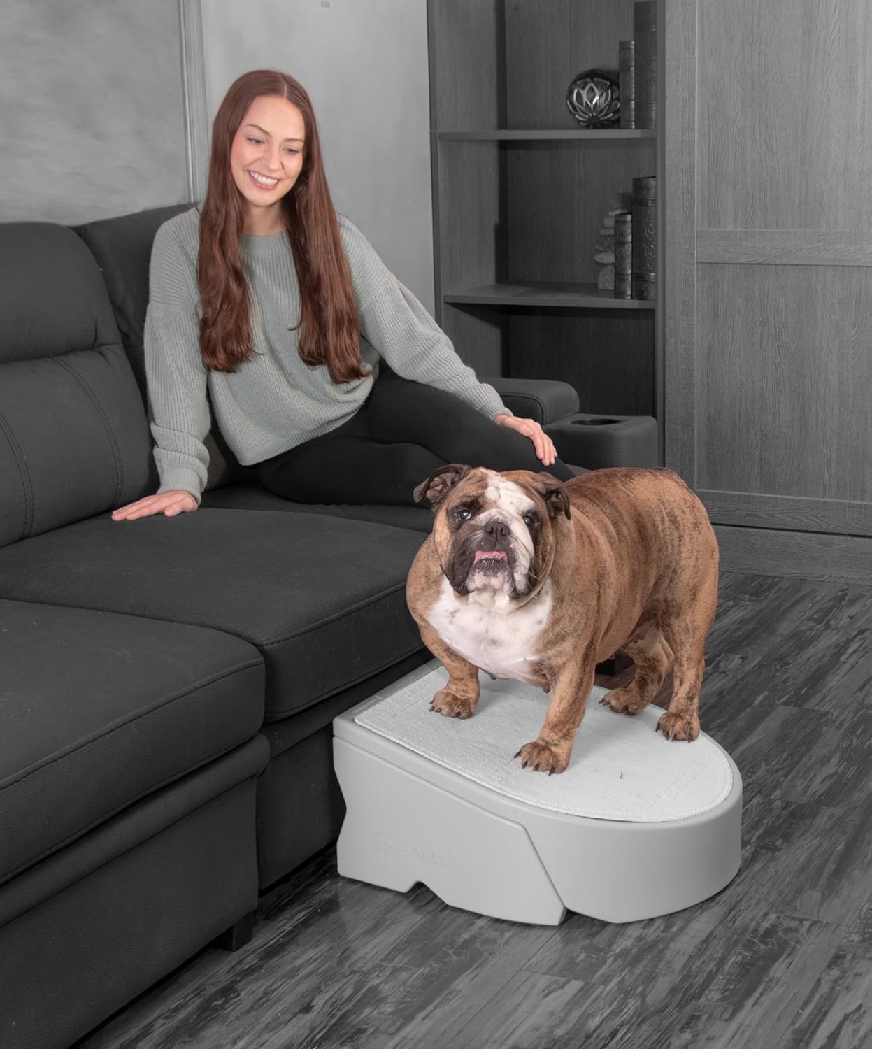 Pet Gear – Combinación de escalera y rampa para perrosgatos, fácil paso, ligeroportátil, resistente, fácil montaje (no requiere herramientas), 2