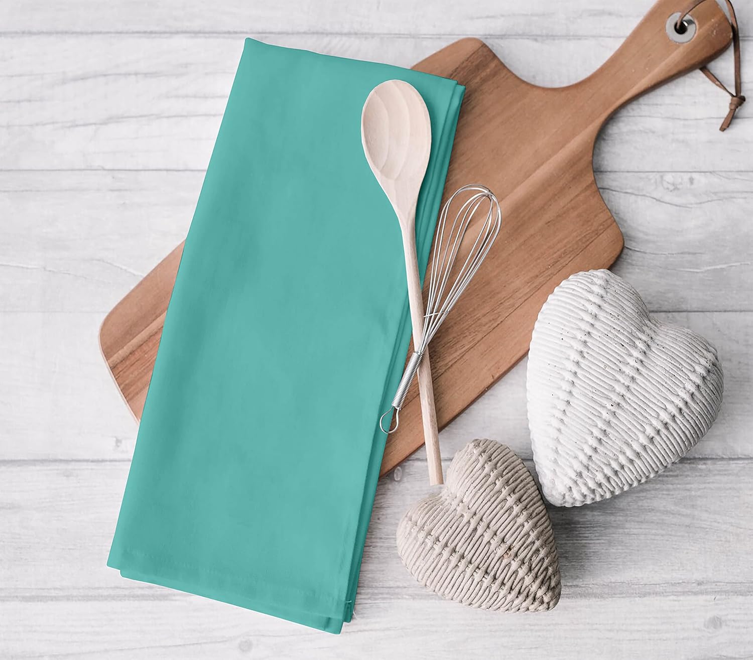 RUVANTI Paquete de 24 toallas de cocina de 28 x 28 pulgadas, 100% algodón hilado en anillo, lavables a máquina, paños de cocina absorbentes, para