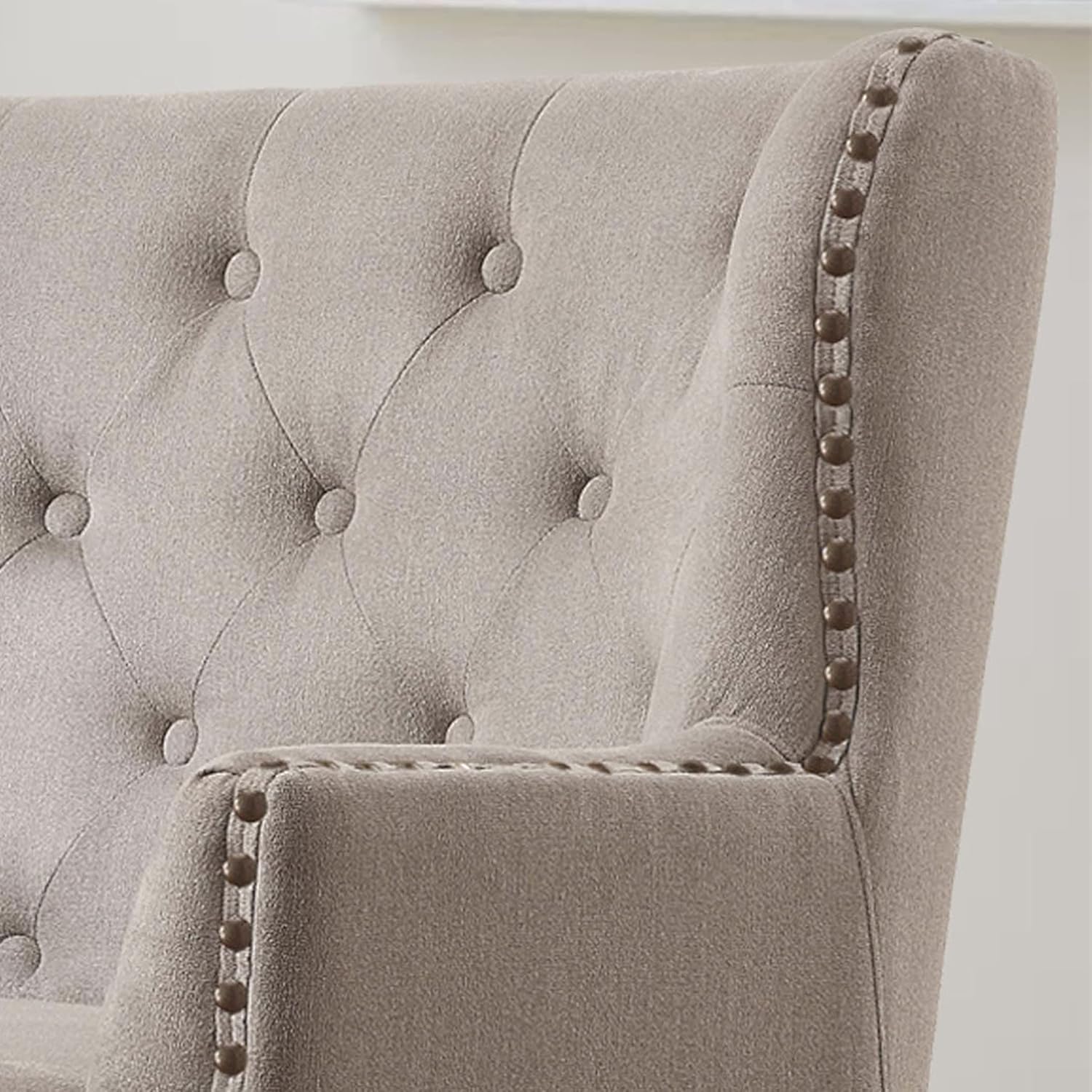 Rosevera Atlas Mid-Century – Silla decorativa tapizada con brazo de salón con cojín suave para sala de estar, dormitorio, espacios pequeños,