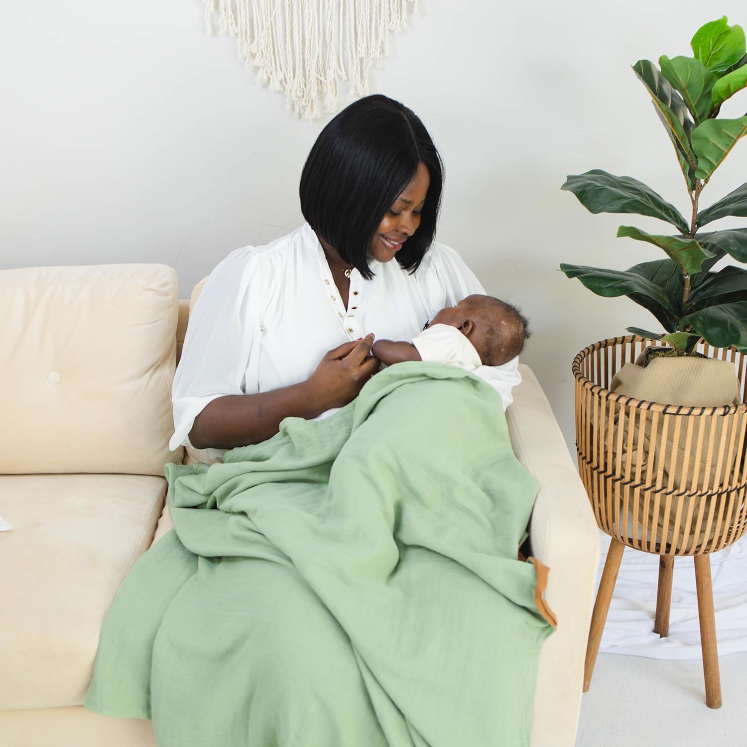 LEYL&ARI Manta básica para niños pequeños, mantas de muselina para niños y niñas, manta de verano para niños pequeños, colcha reversible para bebé,