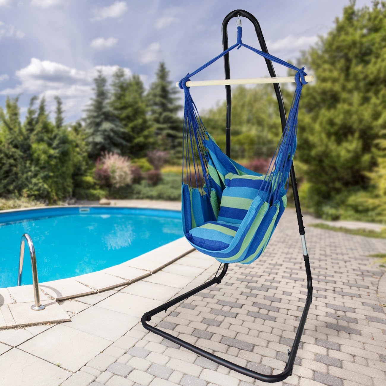 Silla hamaca con cuerdas Sorbus para uso en interiores o exteriores