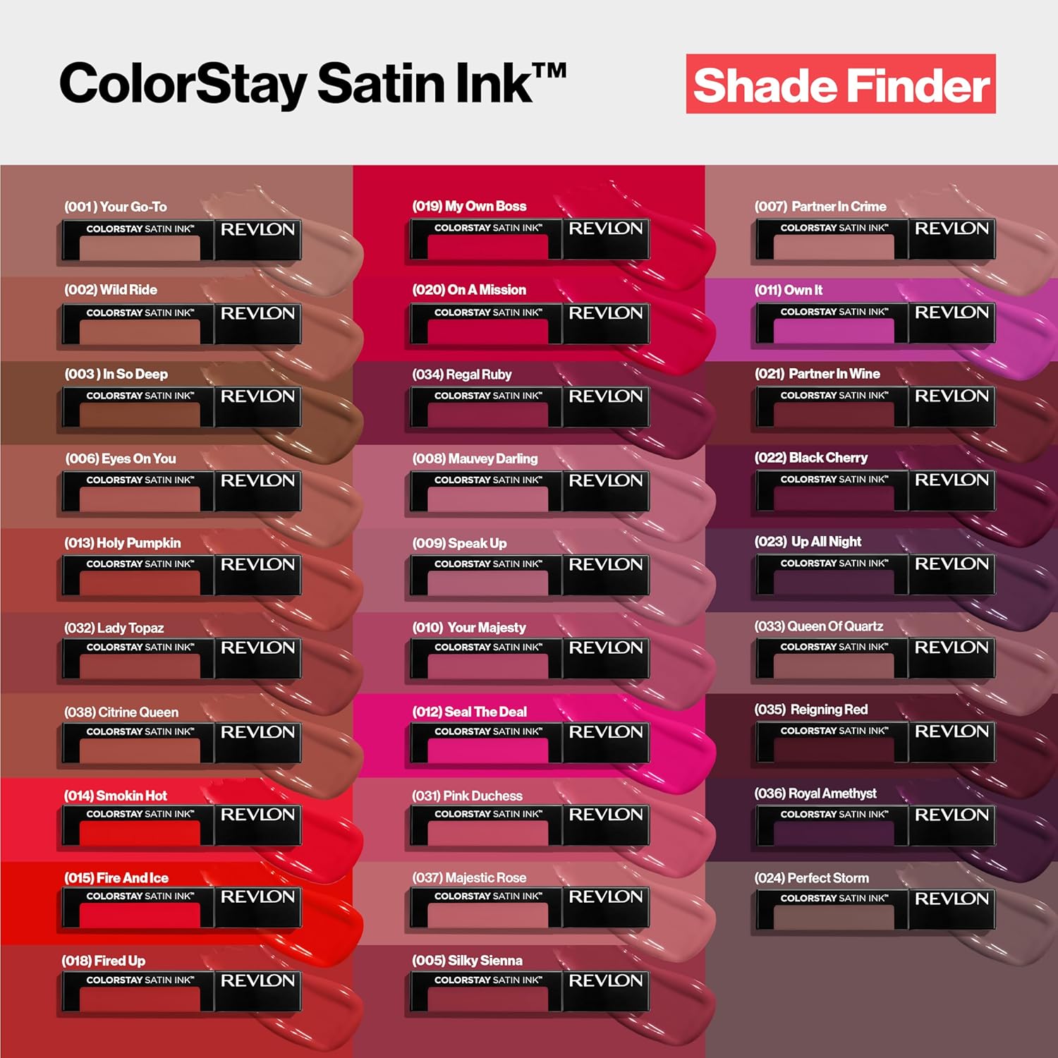 Revlon ColorStay Satin Ink Crown Jewels Lápiz labial líquido, duradero e impermeable, fórmula cremosa hidratante infundida con aceite de semilla de