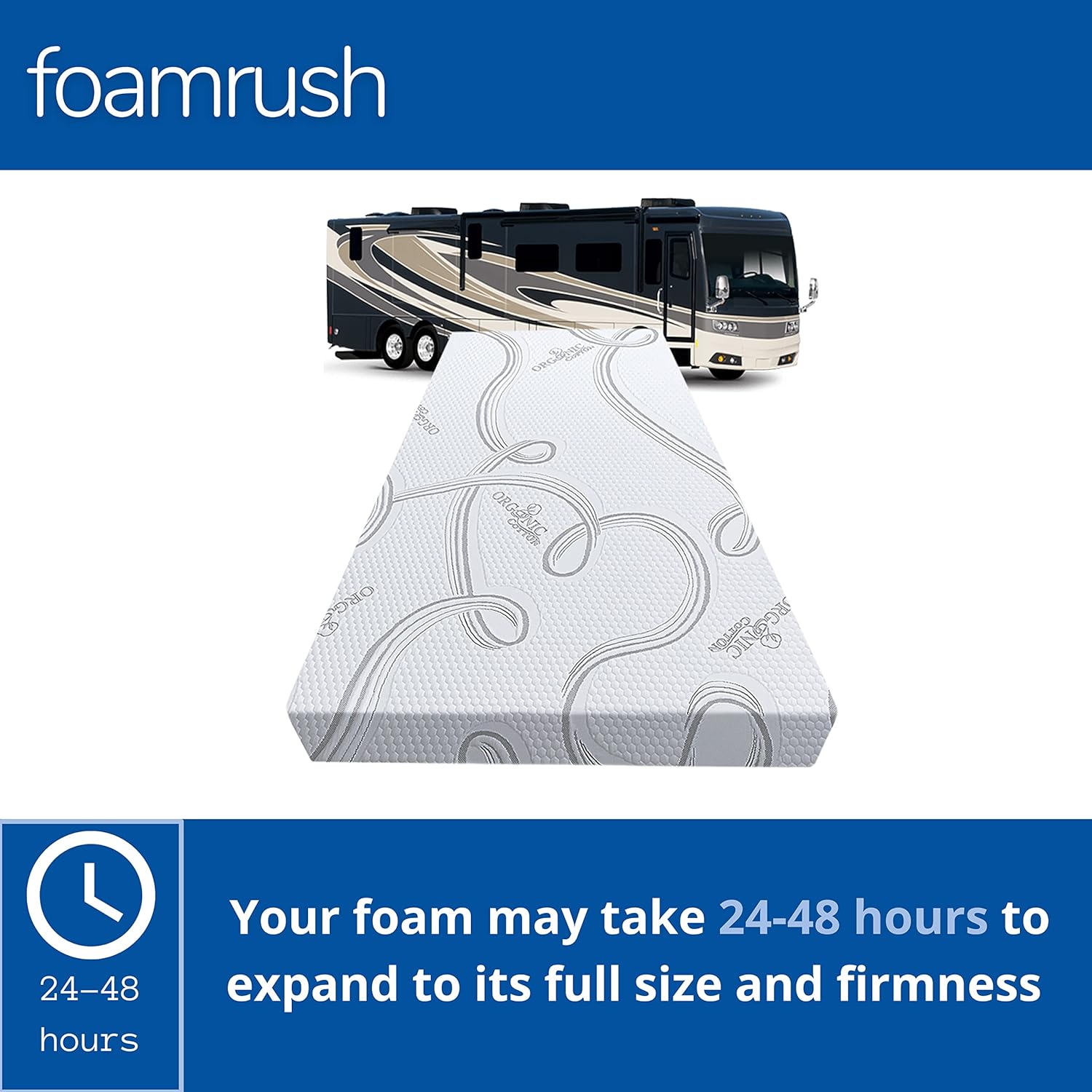 FoamRush Litera de 3 pulgadas (28 x 72 pulgadas) de repuesto de colchón de espuma de alta densidad con funda de algodón, firmeza media, soporte de