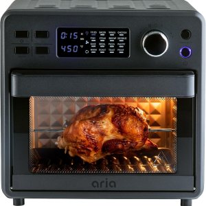 Ariawave – Mini freidora de aire y horno tostador de 16 cuartos de galón, multifuncional con 15 ajustes preestablecidos, freír, hornear, asar, Ariawave – Mini freidora de aire y horno tostador de 16 cuartos de galón, multifuncional con 15 ajustes preestablecidos, freír, hornear, asar,