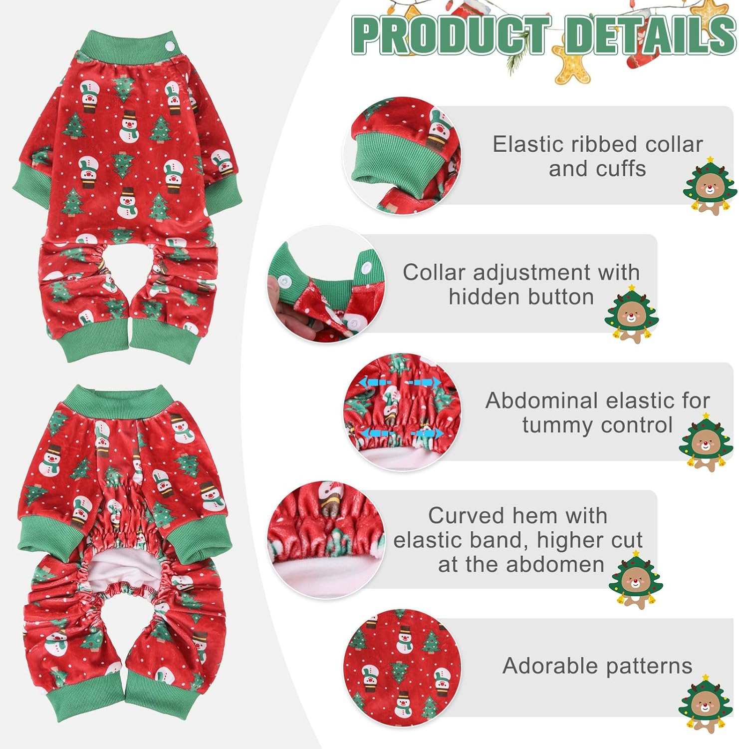 BEAUTYZOO Pijama elástico para perros pequeños y medianos, ropa de terciopelo suave para primavera y verano, para niñas y niños, con cuello