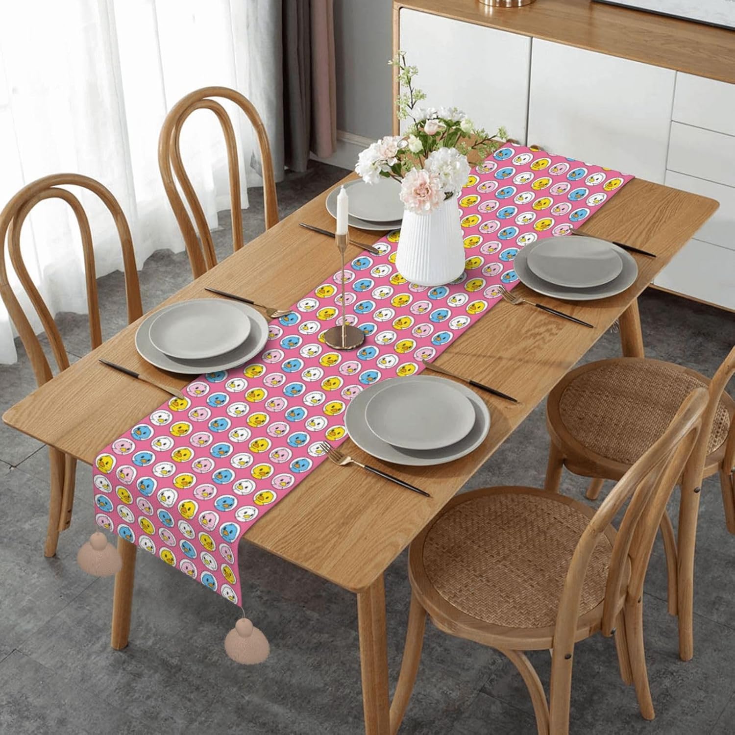 Rubber Duck Christmas Table Runner Dining Table Decor Christmas Decorations Indoor Home Decor Christmas Table Runners Xmas Navidad Decoracion 2023