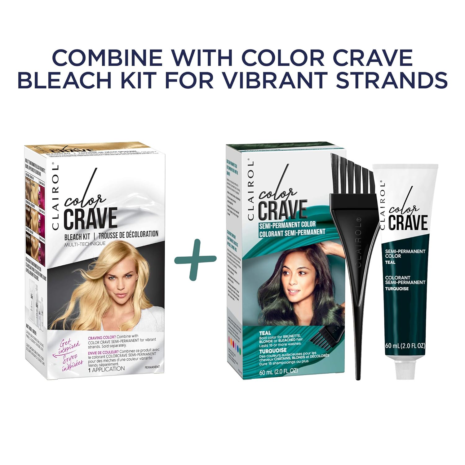 Clairol Color Crave – Tinte semipermanente para el cabello, color verde azulado, 1 unidad