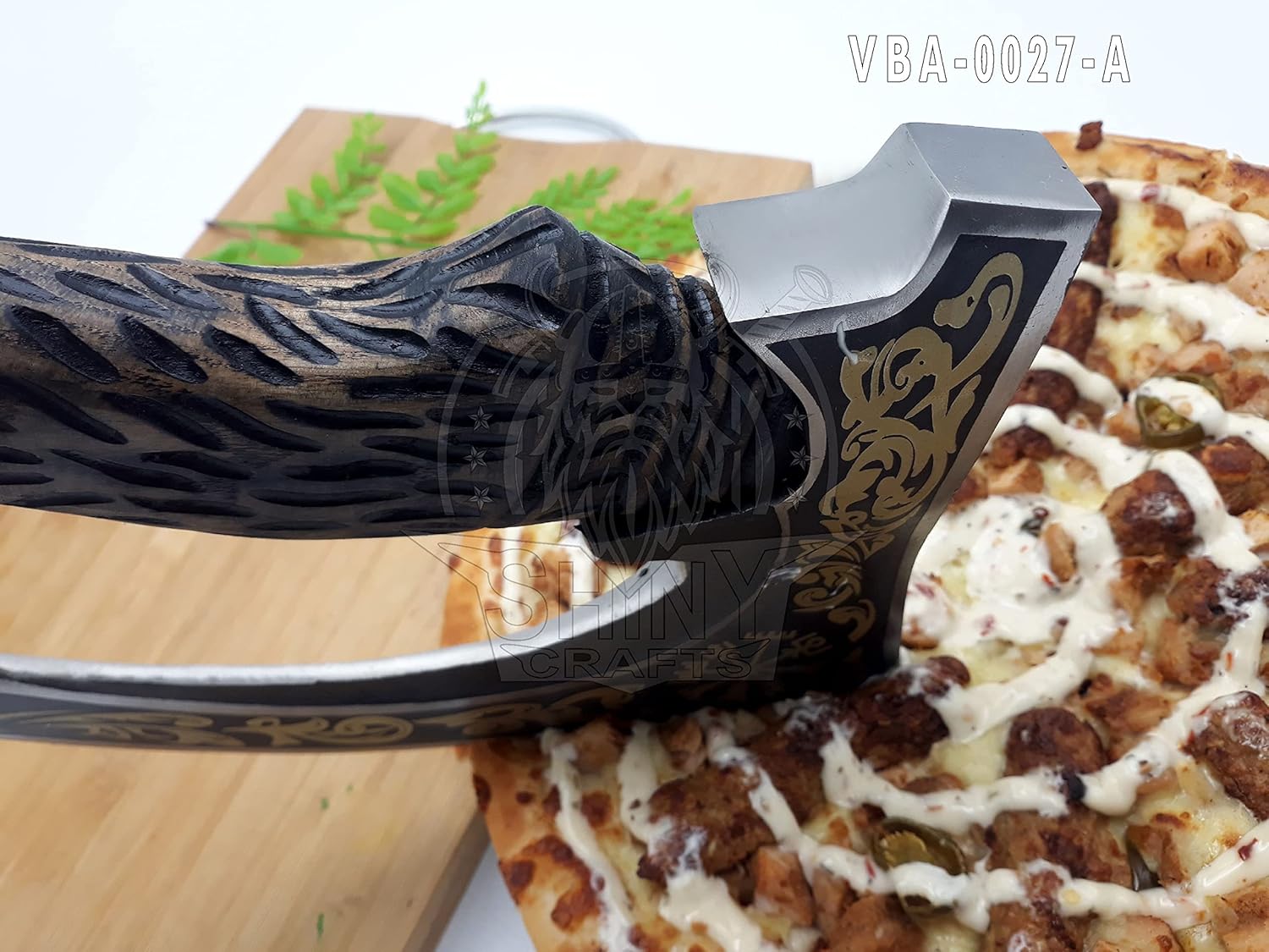 SHINY CRAFTS -Hacha vikinga nórdica, regalos de boda, hacha de campamento, hacha berserker hacha de pizza vikinga hecha a mano, auténtica hacha