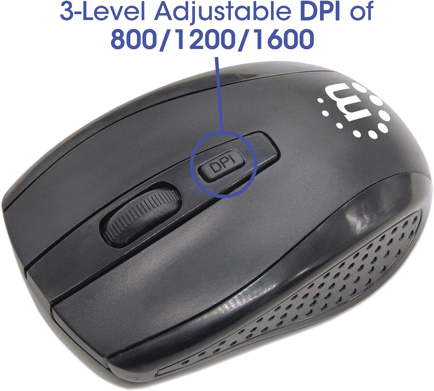 Manhattan Combo de teclado y mouse inalámbricos, juego de teclado inalámbrico USB de tamaño completo con dongle de 2.4 GHz para PC, computadora