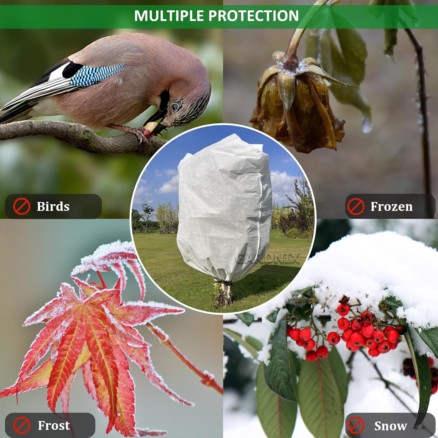 Cubiertas para plantas, protección contra congelación, 70 pulgadas de alto x 60 pulgadas de ancho, 2.2 onzas, manta de tela de invierno grande con