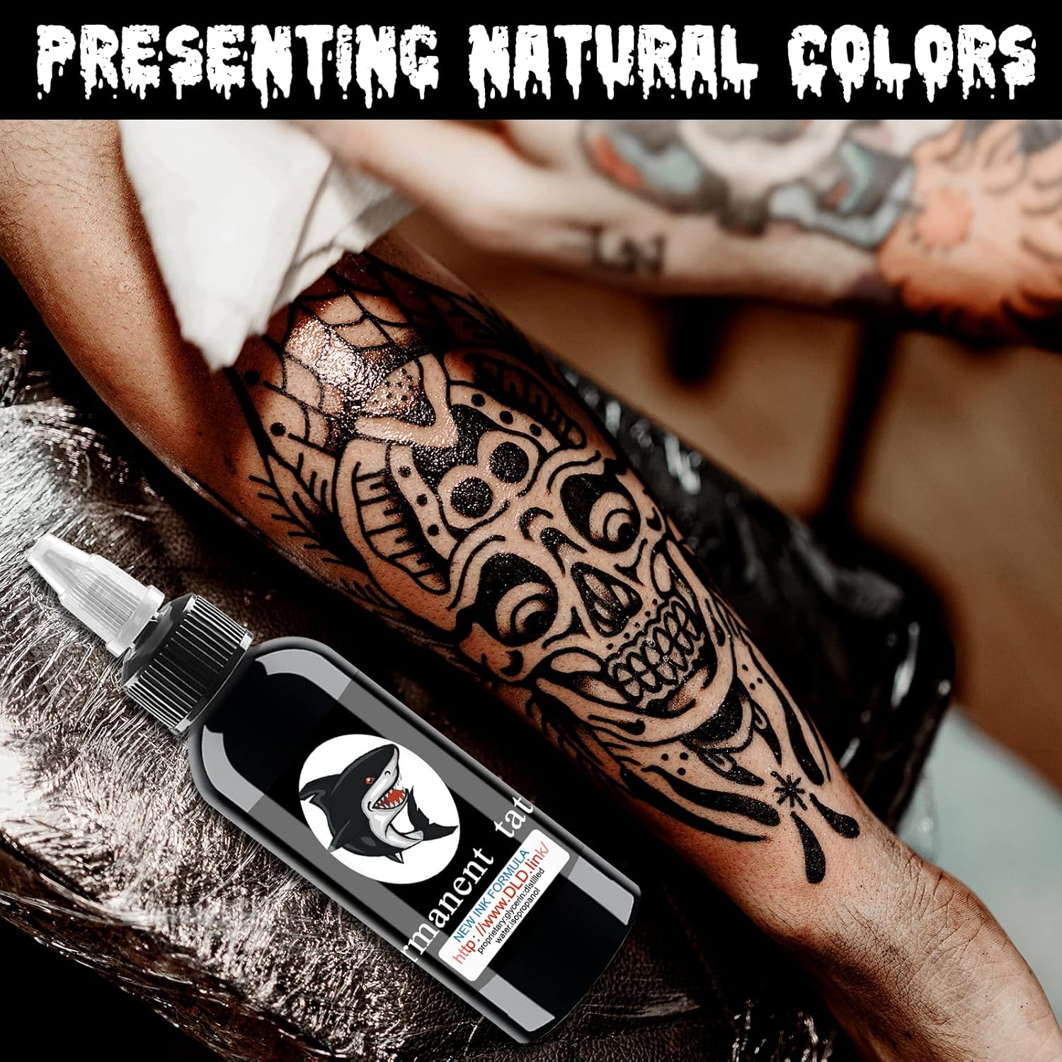 1 botella de tinta de tatuaje de 4.1 fl oz  Tinta de tatuaje opaca  Tinta negra oscura y negrita pigmentos de sombra negra  Tinta de tatuaje
